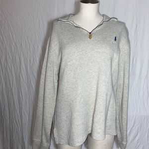 gray polo sweater✨